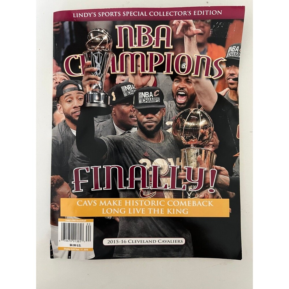 2015 - 2016 NBA Basketball Champions Cleveland Cavaliers Sports Magazine